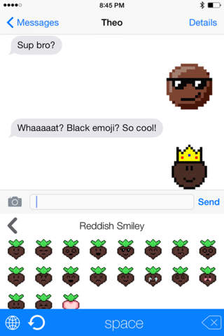 Black Emoji Keyboard - African Smileys Emojis & Emoticons Right on Keyboards screenshot 2