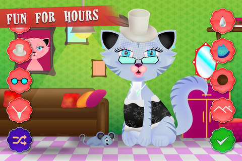 Kitty Cat Dress up - Funny Pet Salon Animal Games for Toddlers and Kids screenshot 4