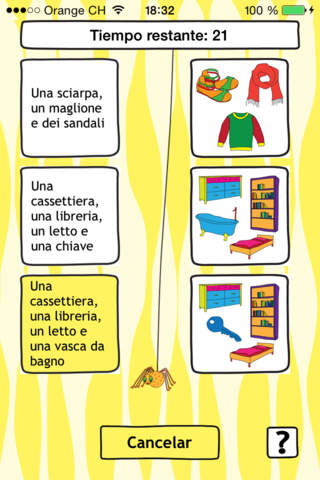 Motlies entrenador de vocabulario Italiano 4 - la ropa, la casa y personas screenshot 3