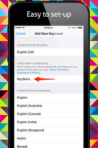 KeySkins - Colorful Keyboard Themes & Skins for iPhone and iPad screenshot 3