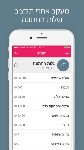 【免費生產應用App】iWed - ארגון חתונה-APP點子