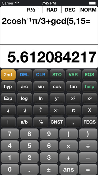 Scientific Calculator EQ7A Free With Ads