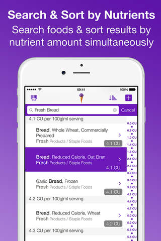 Carb calculator food