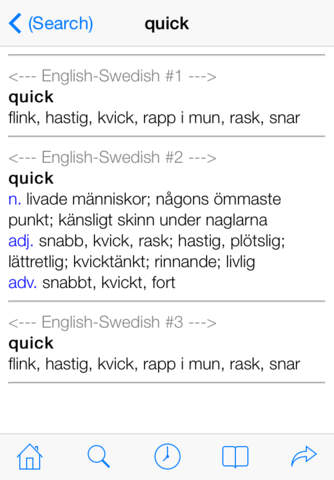 QuickDict Swedish-English screenshot 3