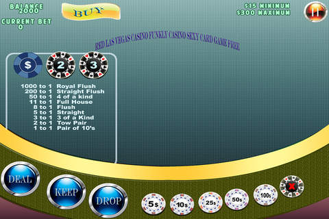 Red Las Vegas Casino Funkly Casino Sexy Card Game FREE screenshot 3