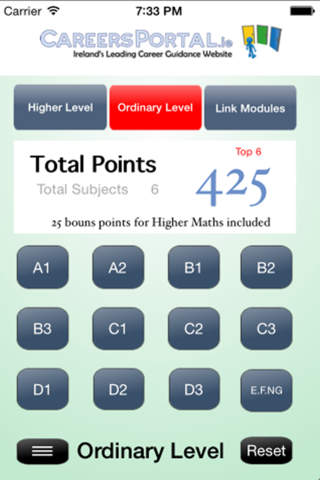 Leaving Cert CAO Points Calculator screenshot 2