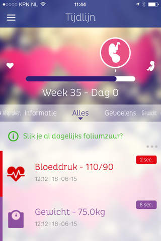 ZwApp - unieke zwangeren app! screenshot 3