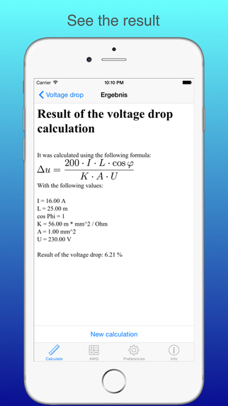 【免費生產應用App】Voltage_Drop-APP點子