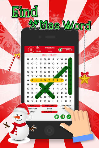 Word Search Merry Christmas X’Mas – “Super Classic Wordsearch Puzzle Games” screenshot 2