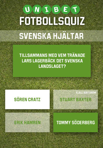 FotbollsQuizen - Quiz från Unibet screenshot 3