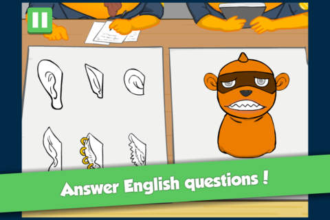 怪物记忆图: 学习基础英语词汇身体部位的名词美语和英文游戏 screenshot 3
