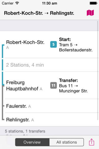 Freiburg Rail Map Lite screenshot 3