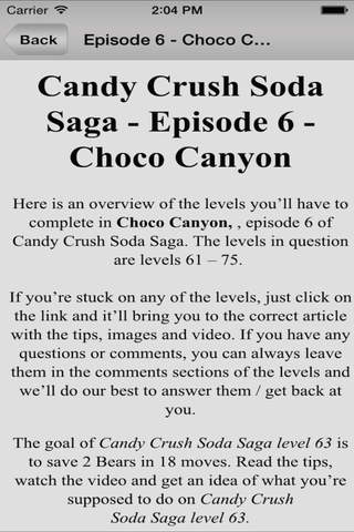 Guide For Candy Crush Soda Saga - All Level Video,Walkthrough,Tips screenshot 4
