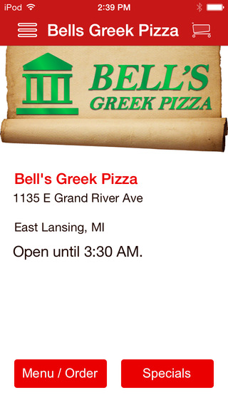 Bell's Greek Pizza