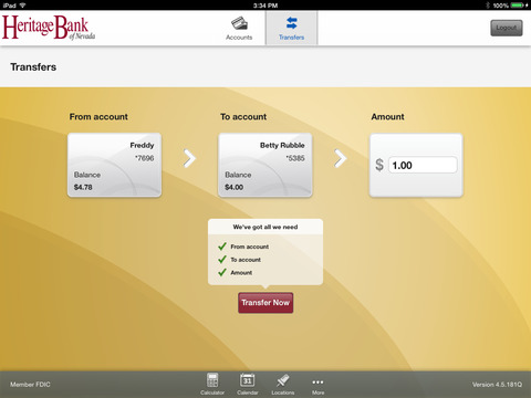 【免費財經App】Heritage Bank of Nevada  / Mobile Banking for iPad-APP點子