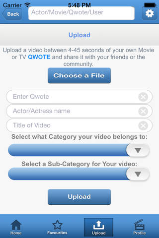 Qwotes Video Messaging Movie Clip Sharing screenshot 3