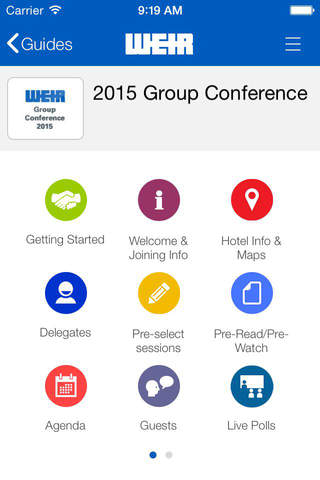 Weir Conferences app screenshot 3