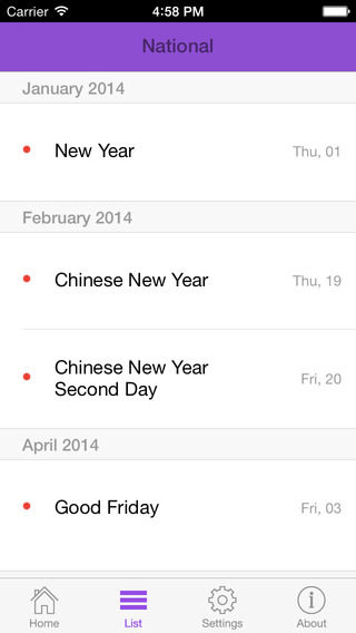 【免費生產應用App】Singapore Public Holidays App-APP點子