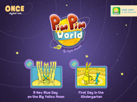 【免費教育App】PimPim World: Blue Bunny on the Yellow Big Moon - an interactive storybook for kids-APP點子