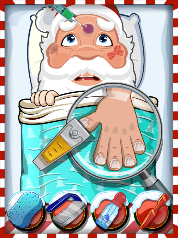 Crazy Santa Hospital Doctor - Christmas fun dentist, nose & eye care makeup games for girlsscreeshot 3