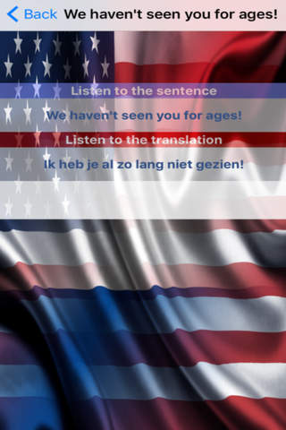 USA Netherlands Sentences - English Dutch Audio Sentences Voice Phrases Engels Nederlands United-States screenshot 2