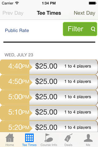 Kings Grant Golf and Country Club Tee Times screenshot 2