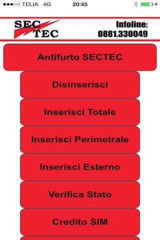 Sectec GSM screenshot 2