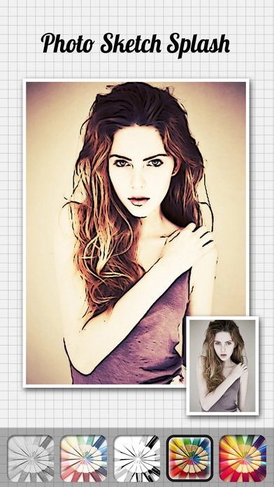 Screenshots of Photo Sketch Splash - My Pencil Drawing with Portrait Filter Effects for iPhone