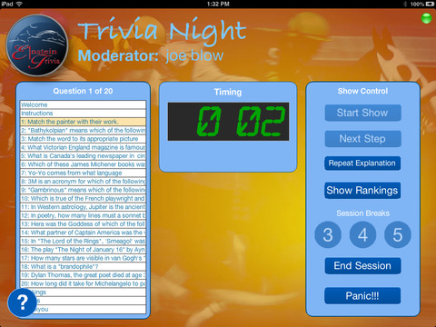 E1nstein Trivia Night Moderator screenshot 3