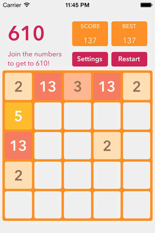 A New 2048 - Puzzle game play with : x3 or Fibonacci screenshot 3