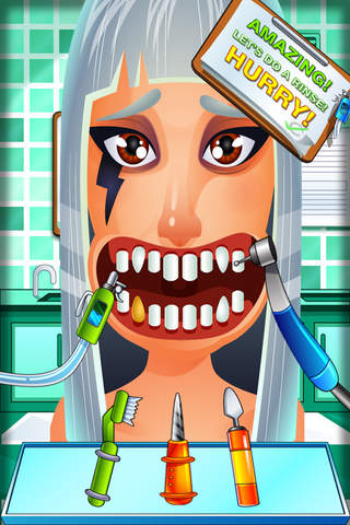Celebrity Dentist HD - Fun Superstar Pou Dental Game screenshot 4