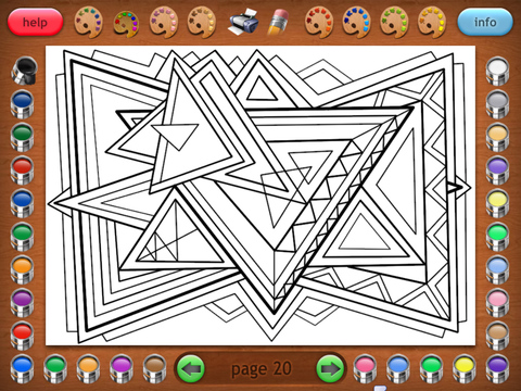 【免費遊戲App】Coloring Book 26 Lite: Geometric Designs-APP點子