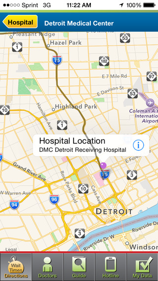 【免費醫療App】DMC ER Now: Official Detroit Medical Center Emergency Room Wait Times, Directions and Healthcare Toolkit-APP點子