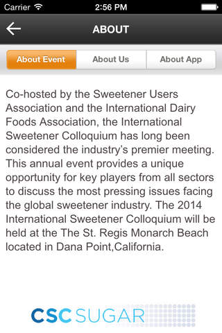 Int. Sweetener Colloquium 2015 screenshot 2