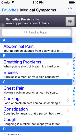 Medical Symptoms: Symptom Checker Tracker Dictionary and Terminology