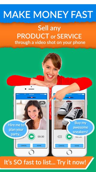 Sellervision - sell anything in 30 seconds through a video. Make money fast and easily buy products 