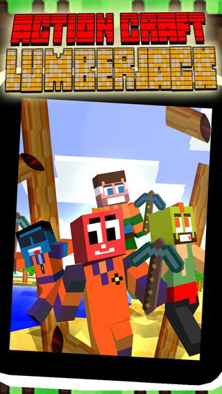 Action Craft Lumberjack - Mini Mine Game Timberman Edition
