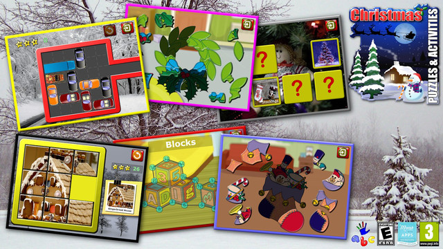 Kids Christmas Activites and Puzzles for preschool children