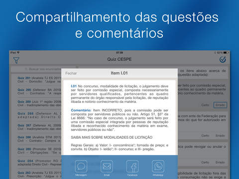 【免費書籍App】Quiz CESPE - Questões Comentadas-APP點子