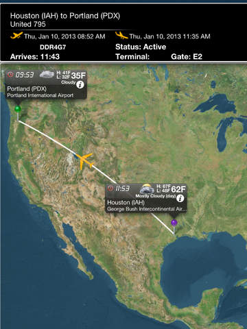 Houston Intercontinental Airport HD Flight Tracker