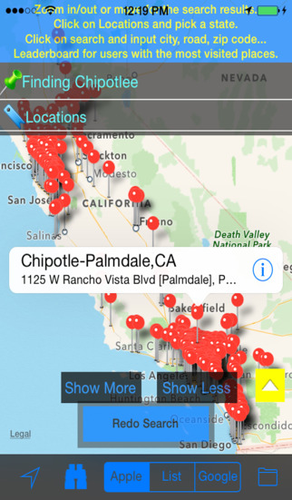 Finding Nearest Chipotle + Street View Pro