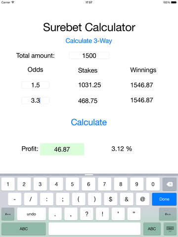 【免費財經App】Surebet Calculator-APP點子