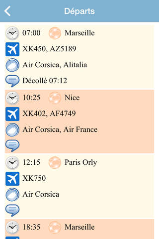 Aéroport Figari Flight Status screenshot 2
