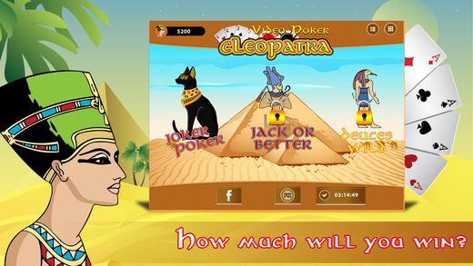 Cleopatra Poker FREE - Real Videopoker Casino