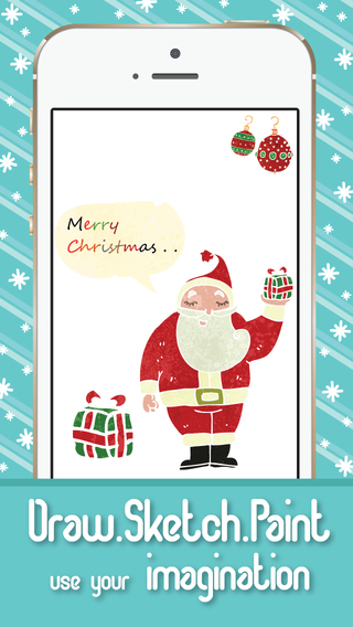 Christmas Drawing Book - Coloring Finger Painting Sketching Santa Claus to Have Fun with Friends