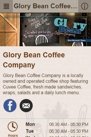 Glory Bean Coffee Company screenshot 2