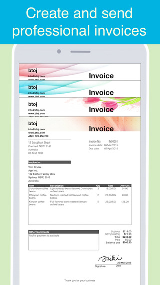 invoice maker pro - Create invoices on the go for free