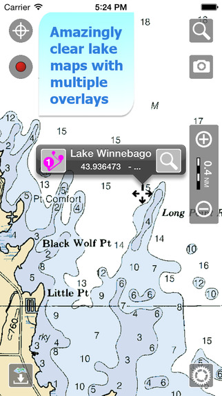 Aqua Map Wisconsin - Lakes GPS Offline Nautical Charts