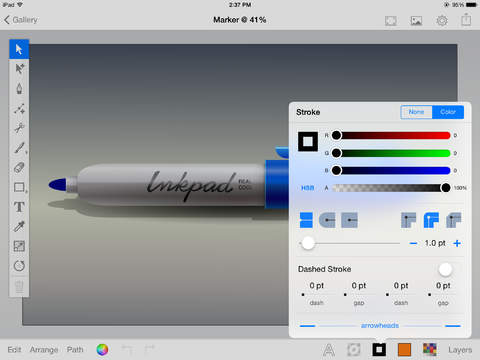 VectorPad - a vector illustration app designed from scratch for the iPad screenshot 2