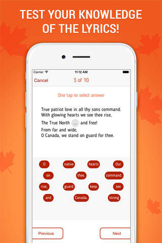 Anthem of Canada Learning Pro screenshot 3